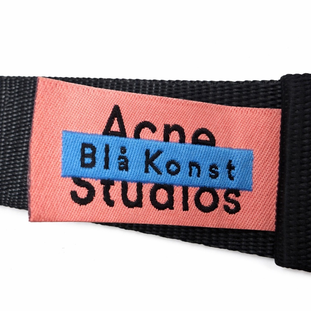 Acne Studios Blå Konst Logo Web Belt Black White Streetwear Designer - Picture 2 of 8